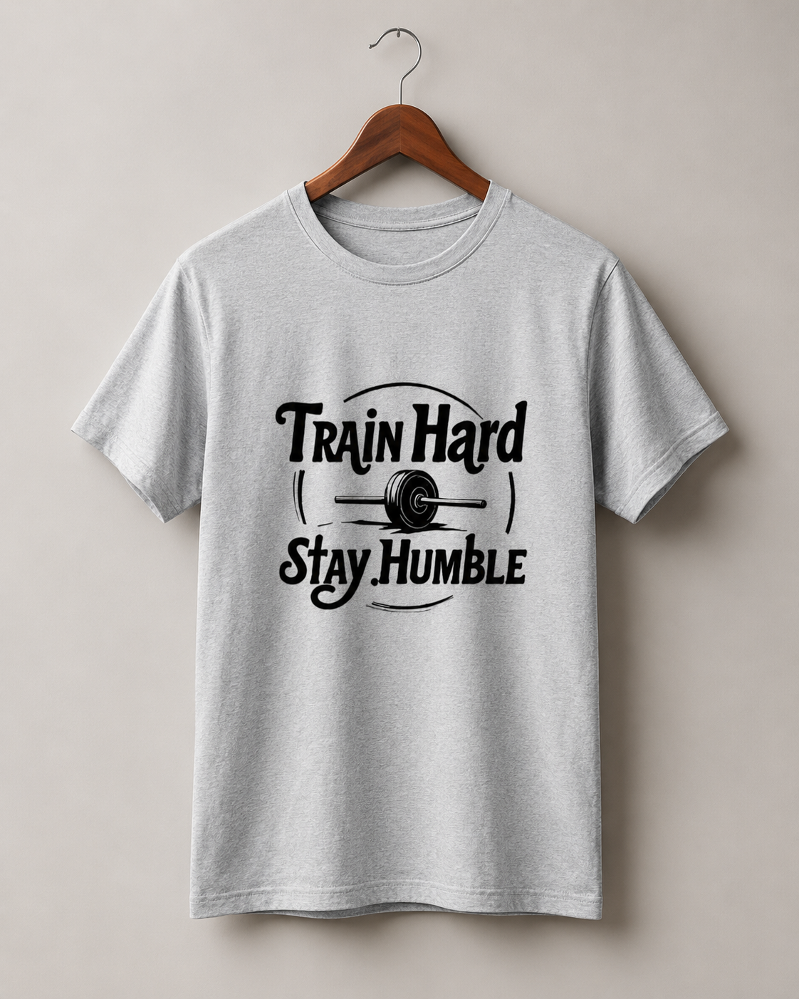Train Hard - Round Neck T-Shirt