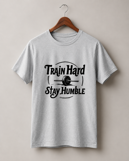 Train Hard - Round Neck T-Shirt