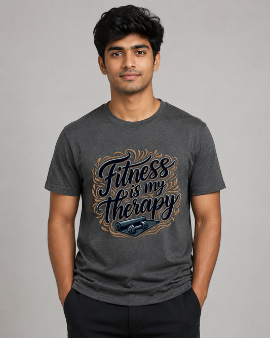 Fitness Therapy - Round Neck T-Shirt