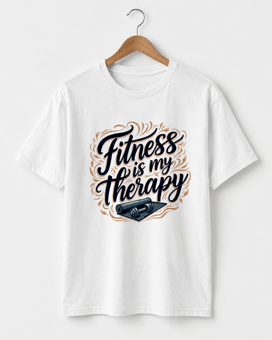 Fitness Therapy - Round Neck T-Shirt