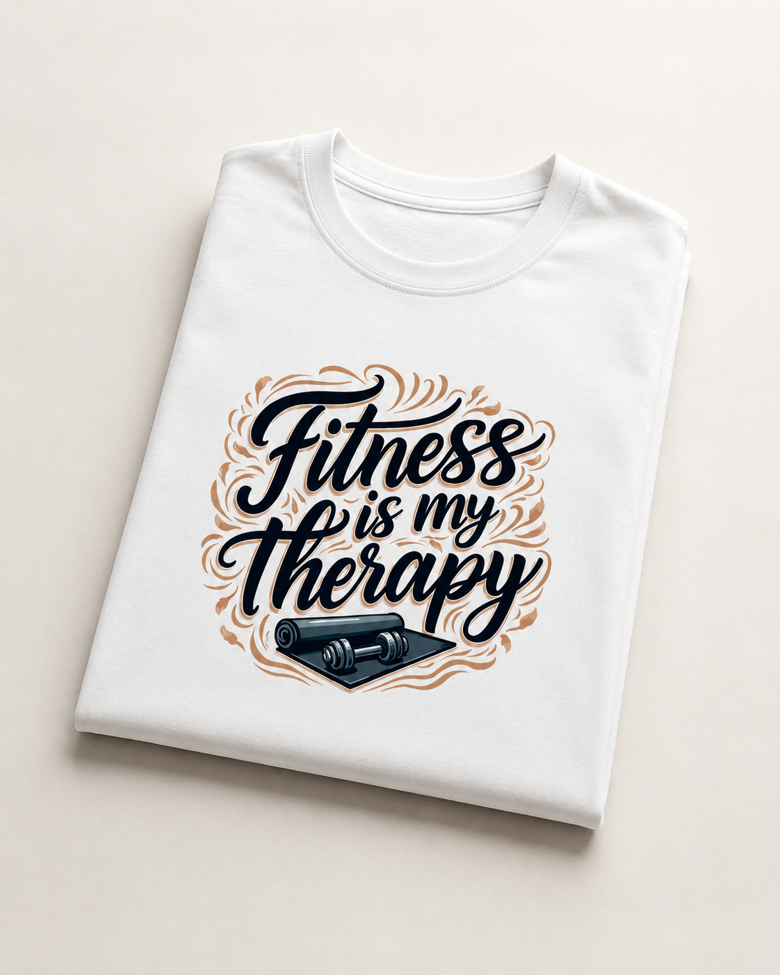 Fitness Therapy - Round Neck T-Shirt
