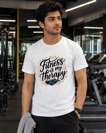 Fitness Therapy - Round Neck T-Shirt