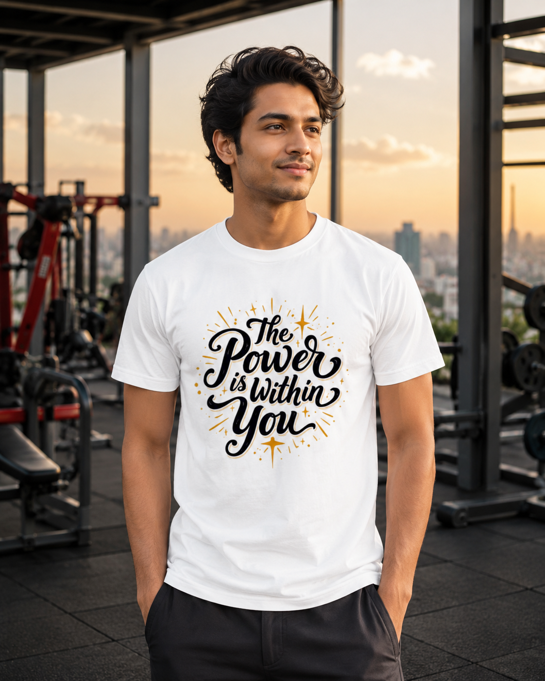 Powerfull - Round Neck T-shirt