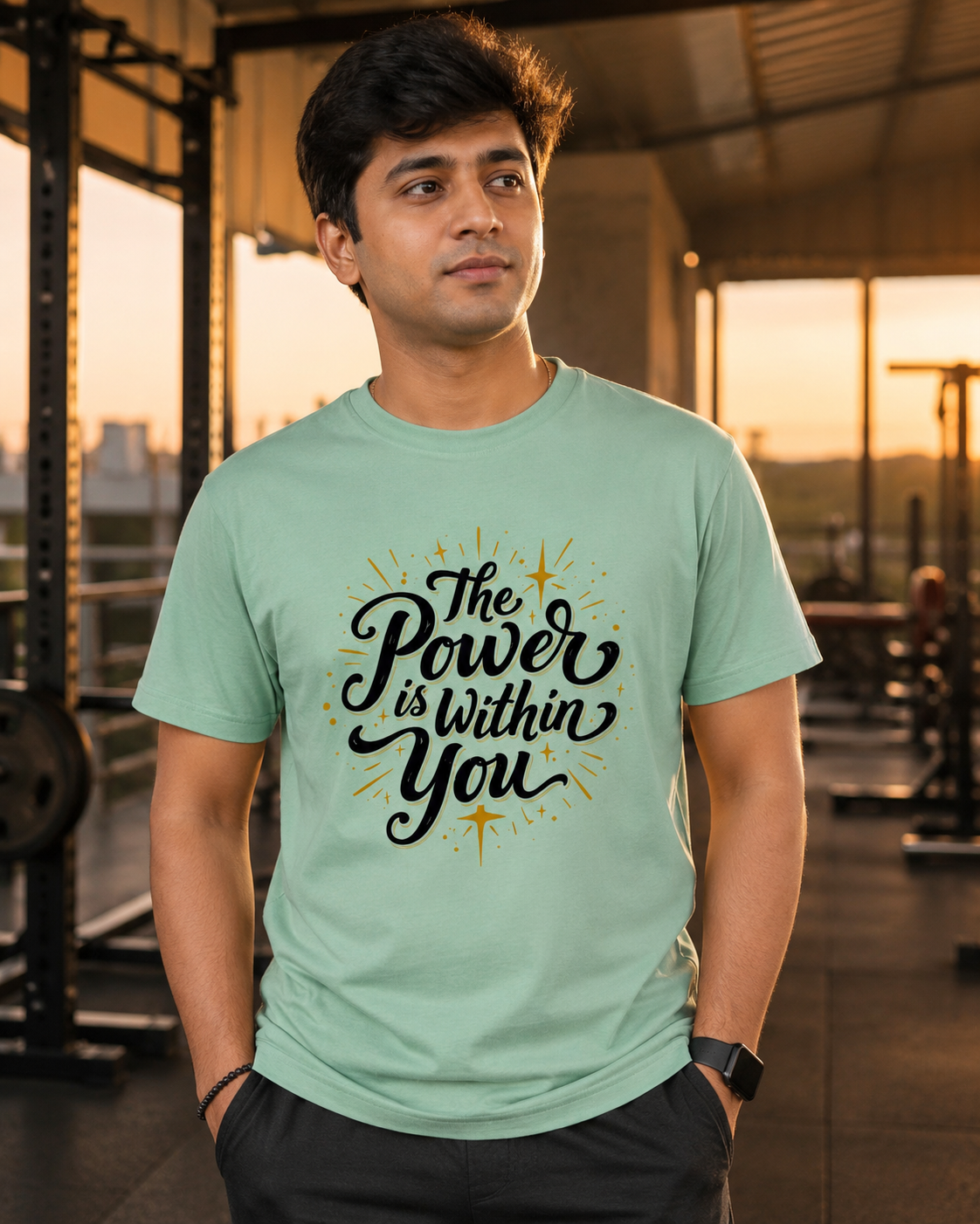 Powerfull - Round Neck T-shirt