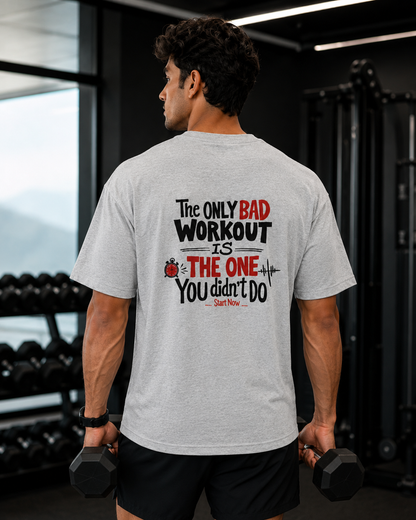 Back Print Workout - Unisex Oversized T-Shirt