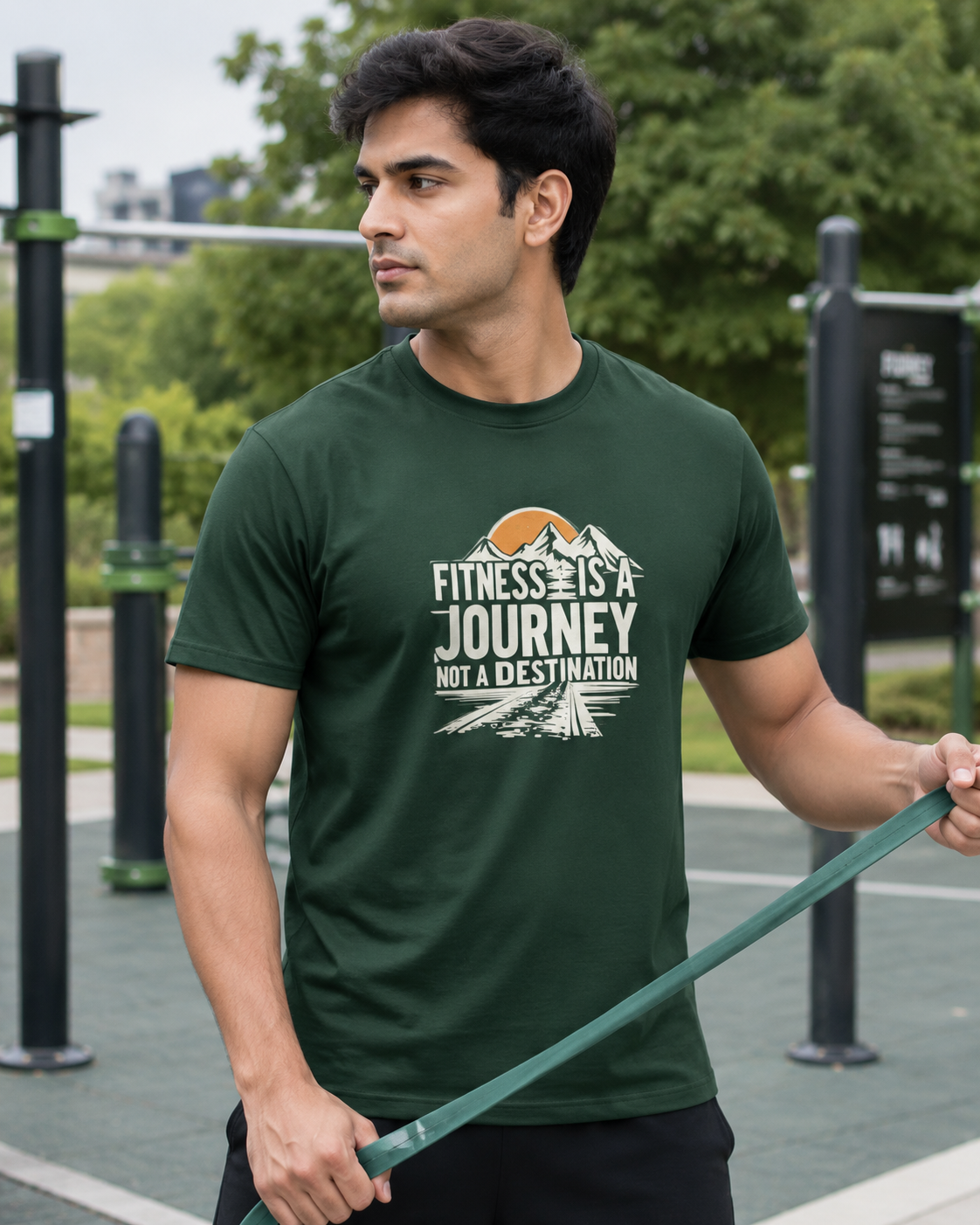 Fitness Journey - Round Neck T-Shirt