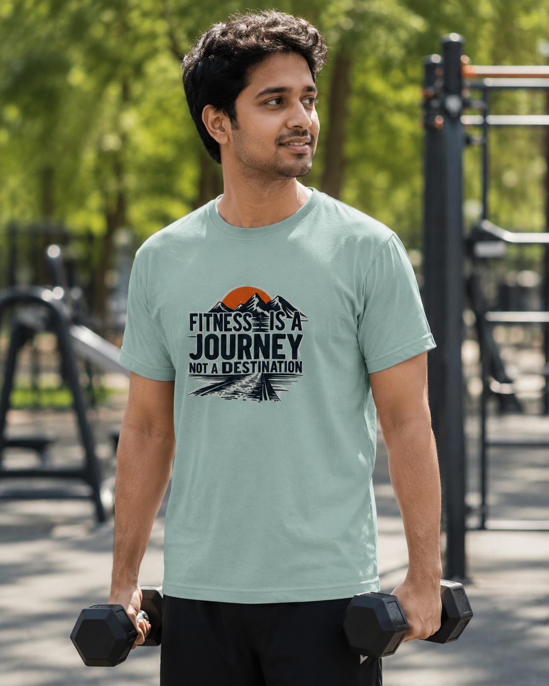 Fitness Journey - Round Neck T-Shirt
