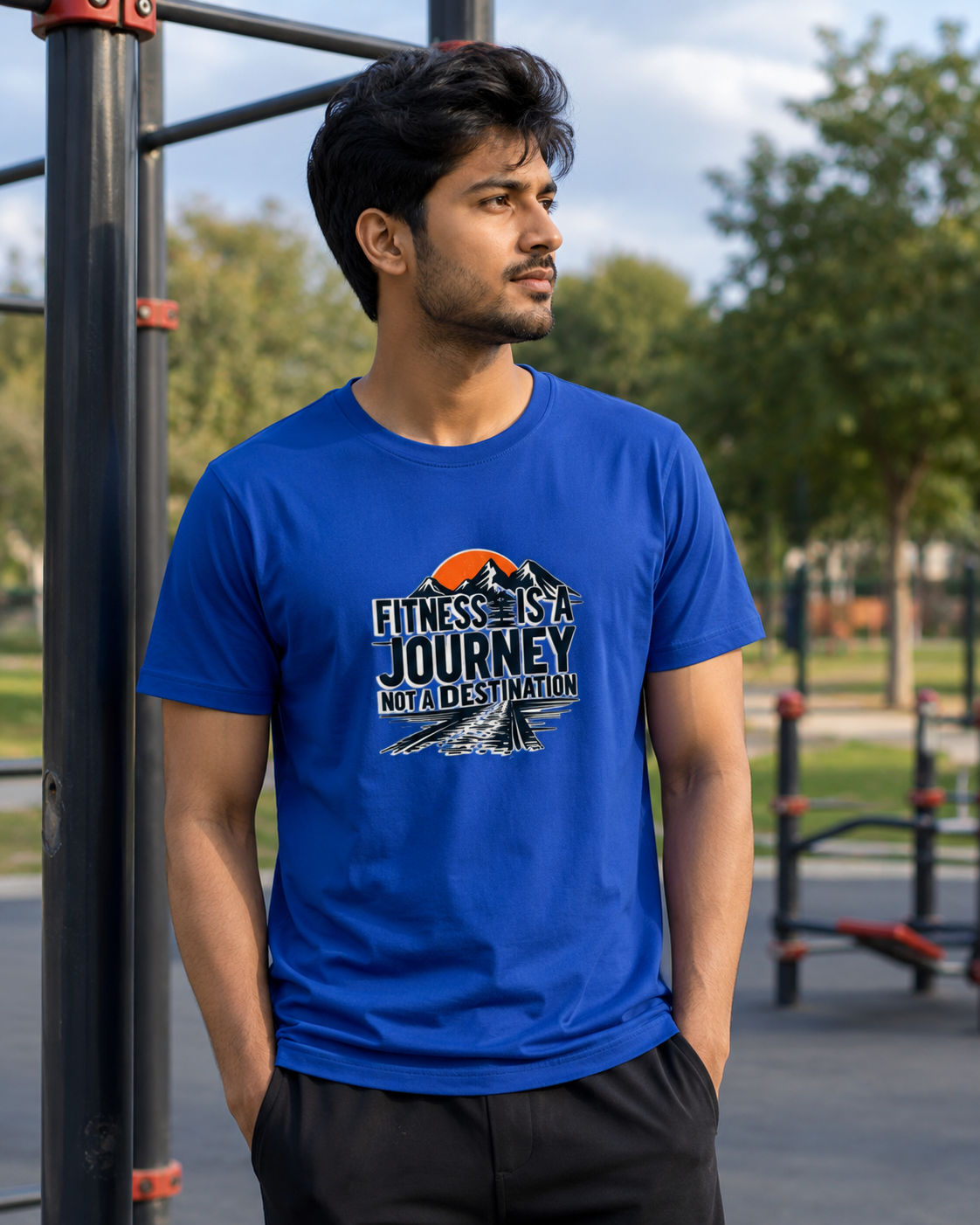 Fitness Journey - Round Neck T-Shirt