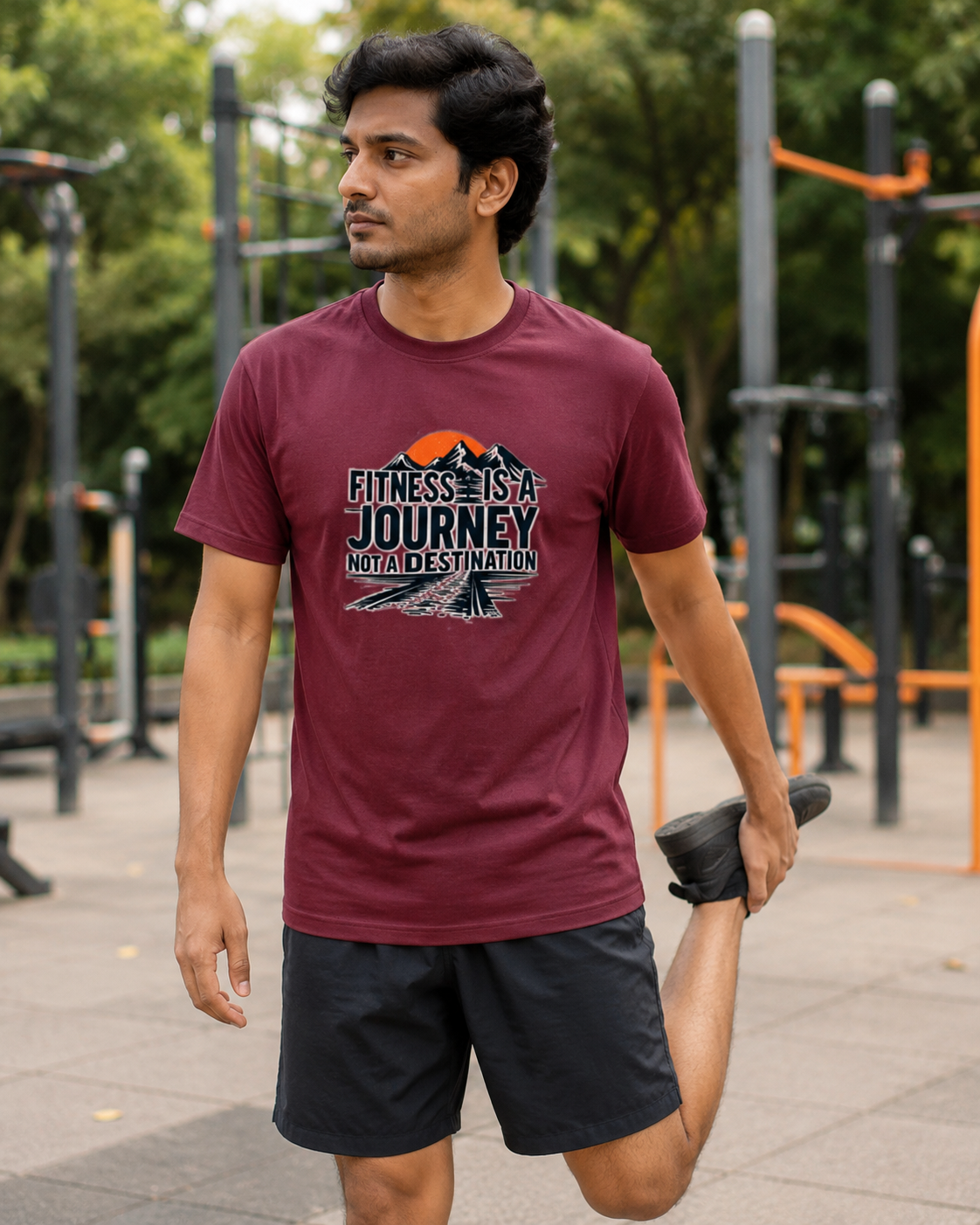 Fitness Journey - Round Neck T-Shirt