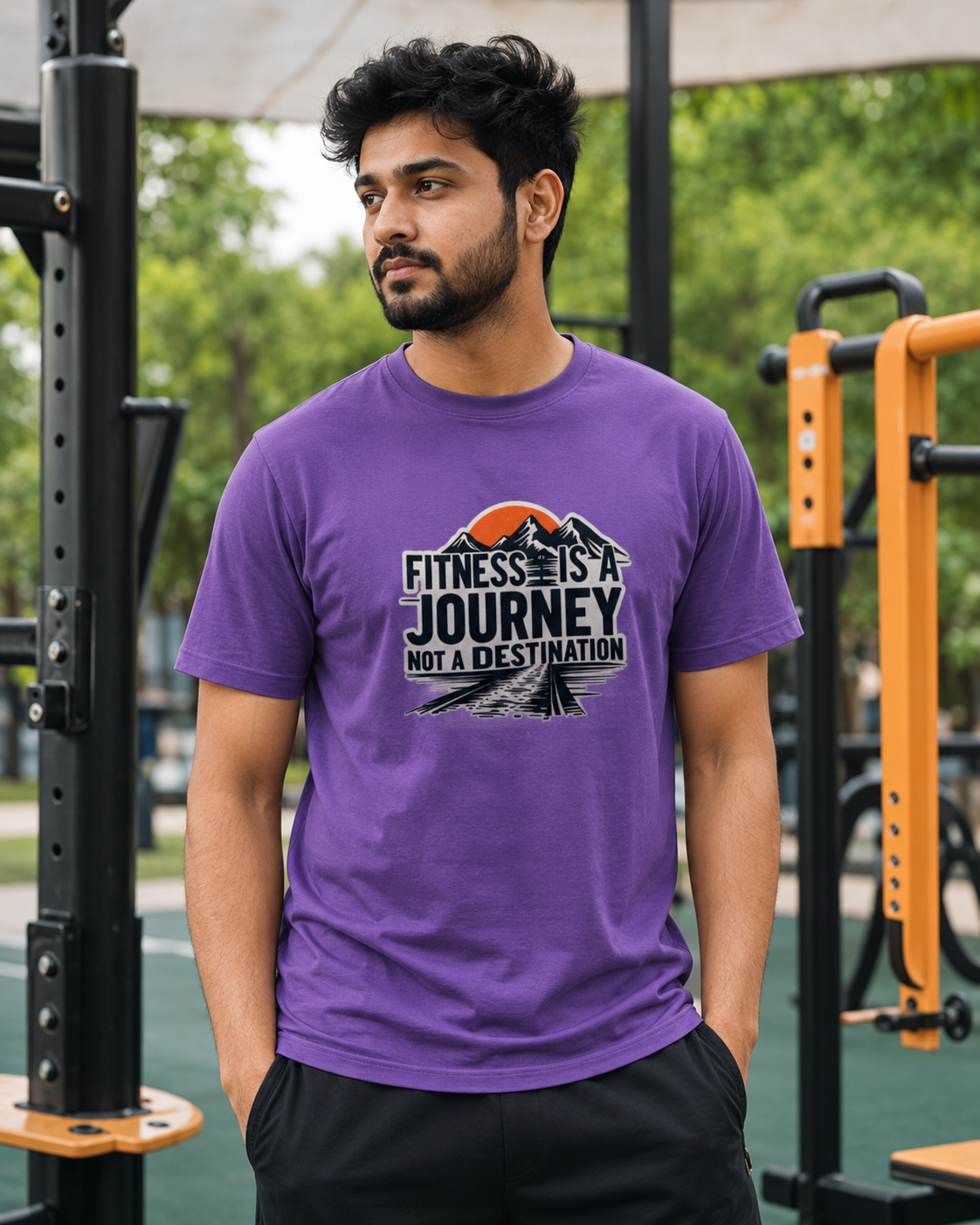 Fitness Journey - Round Neck T-Shirt