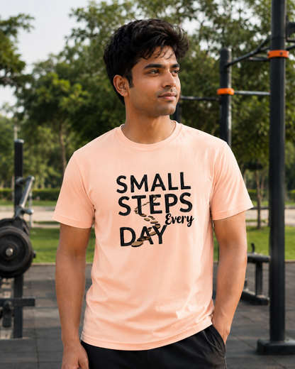 Small Steps Everyday - Round Neck T-Shirt