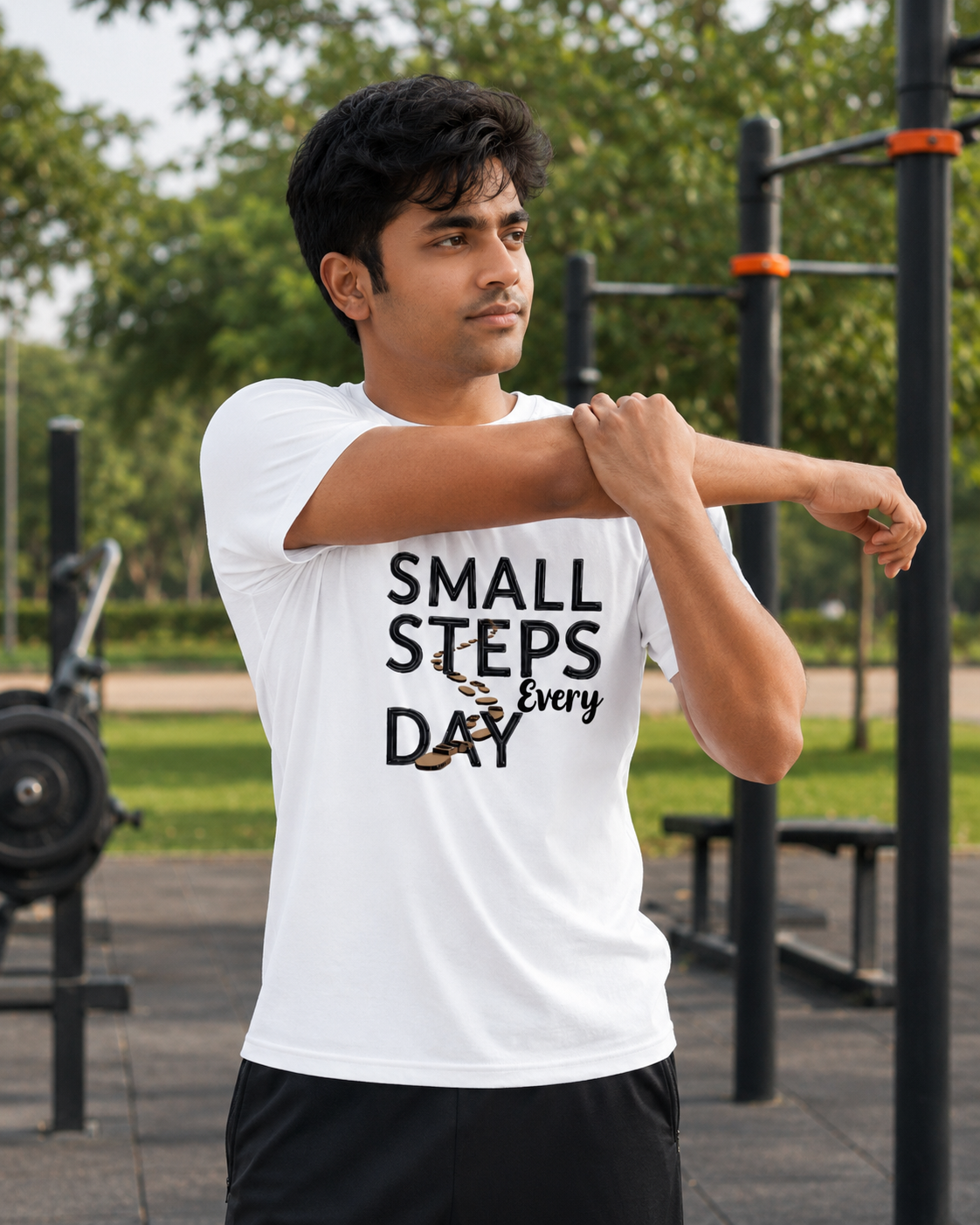 Small Steps Everyday - Round Neck T-Shirt