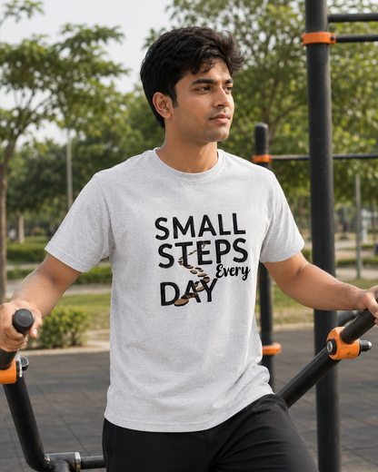 Small Steps Everyday - Round Neck T-Shirt