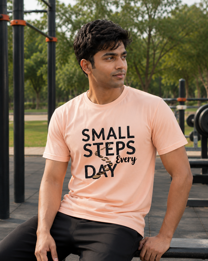 Small Steps Everyday - Round Neck T-Shirt
