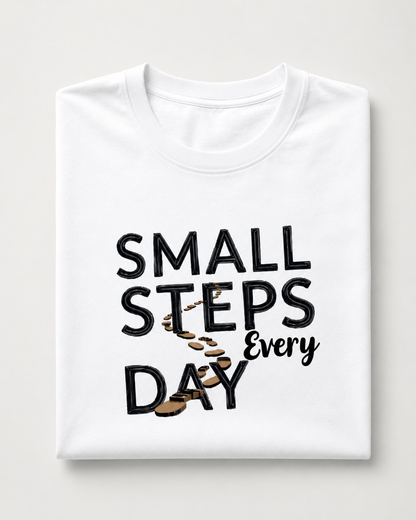 Small Steps Everyday - Round Neck T-Shirt