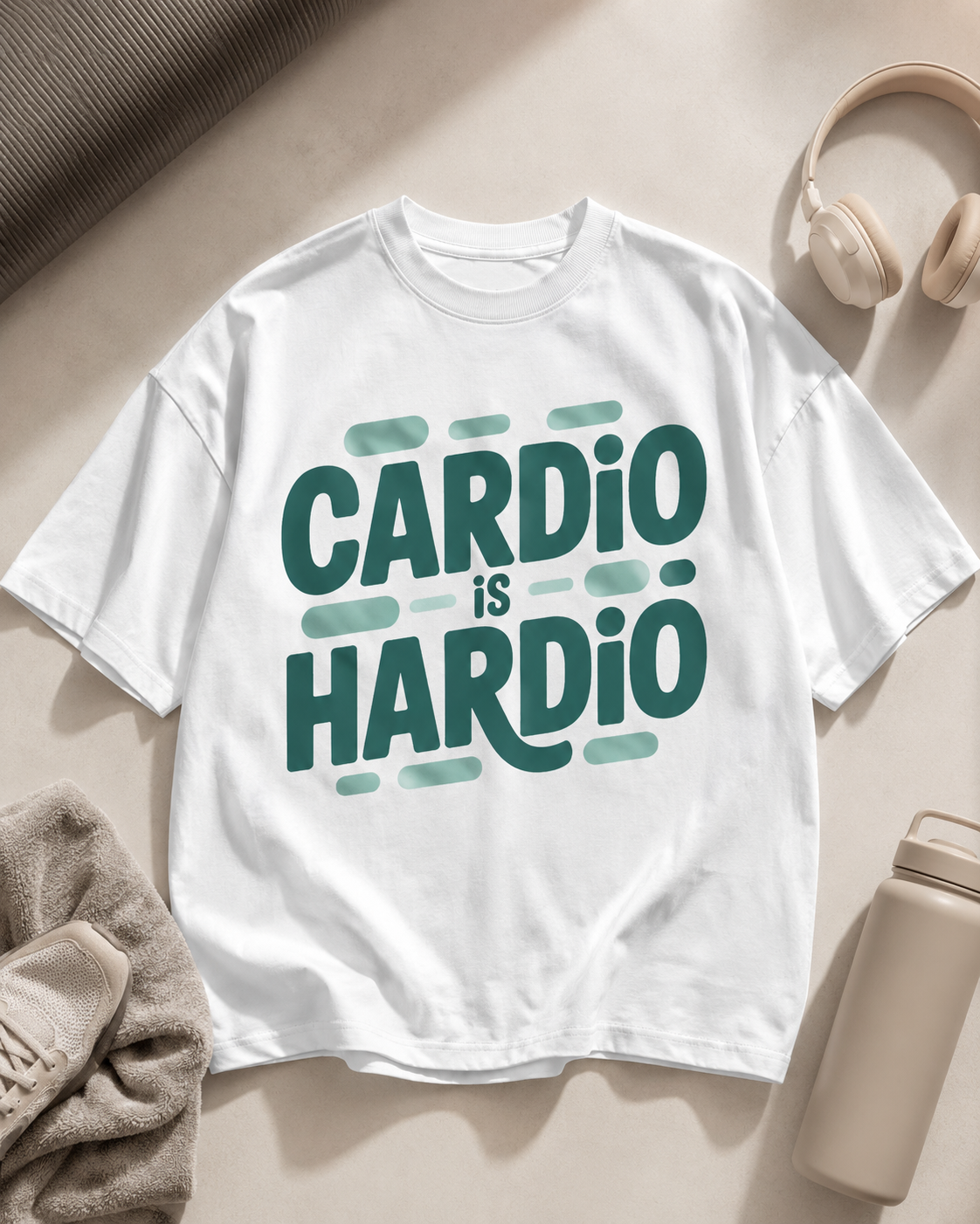 CARDIO IS HARDIO - Round Neck Unisex T-Shirt