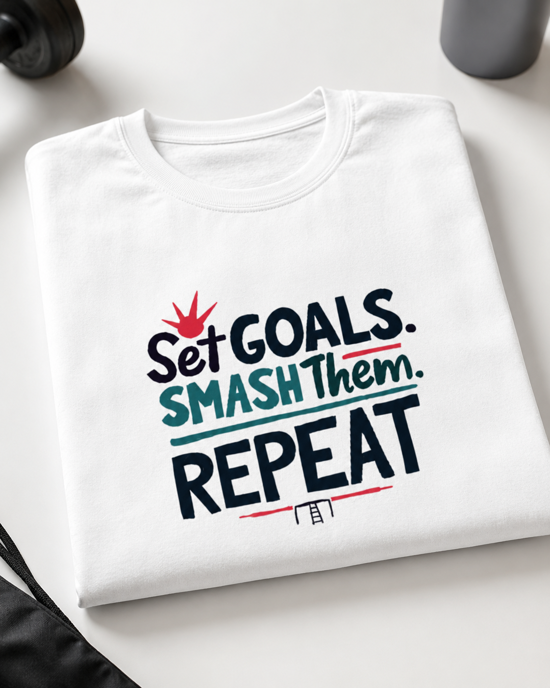 Gym Goals - Round Neck T-Shirt