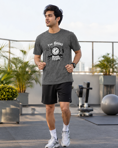 Gym Grind - Round Neck T-Shirt