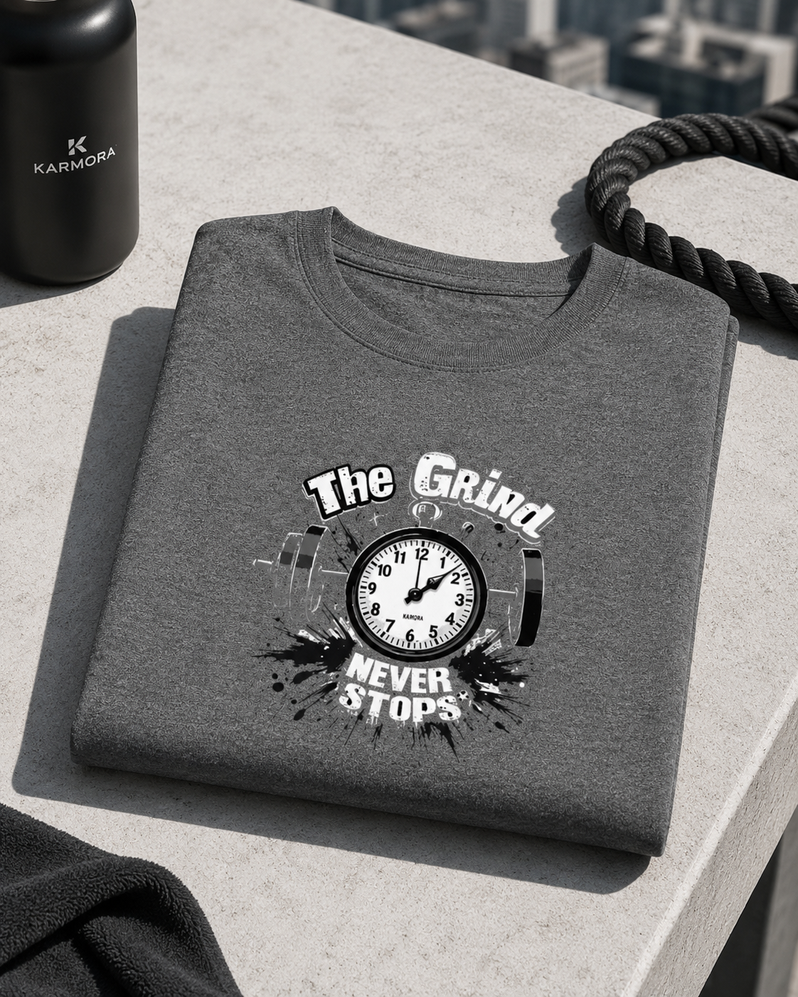 Gym Grind - Round Neck T-Shirt