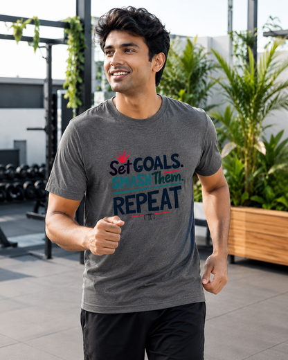 Gym Goals - Round Neck T-Shirt
