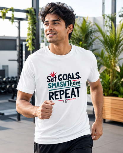 Gym Goals - Round Neck T-Shirt