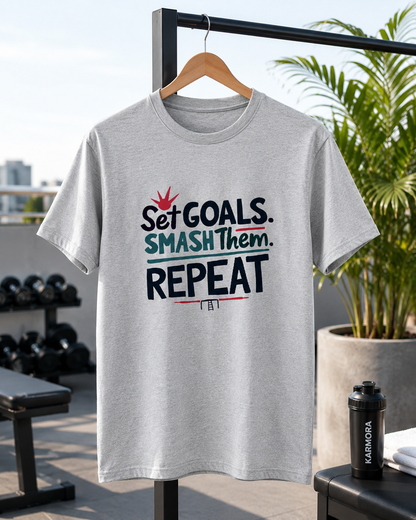 Gym Goals - Round Neck T-Shirt