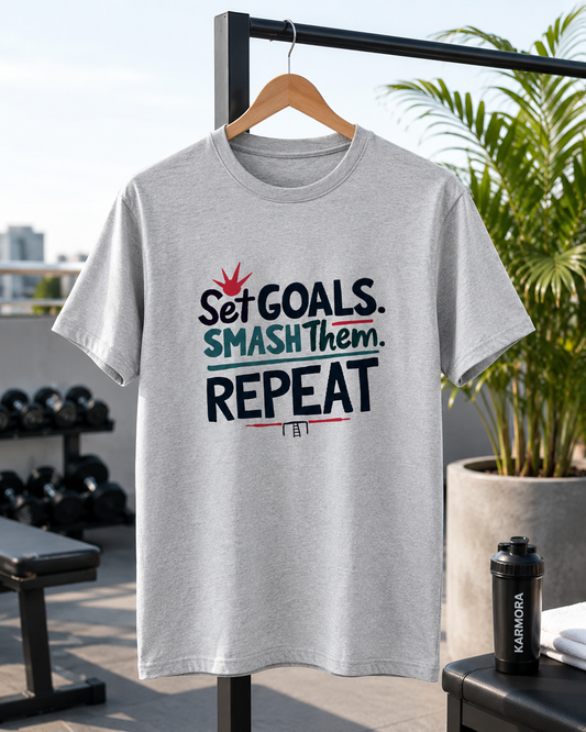 Gym Goals - Round Neck T-Shirt