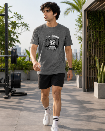Gym Grind - Round Neck T-Shirt