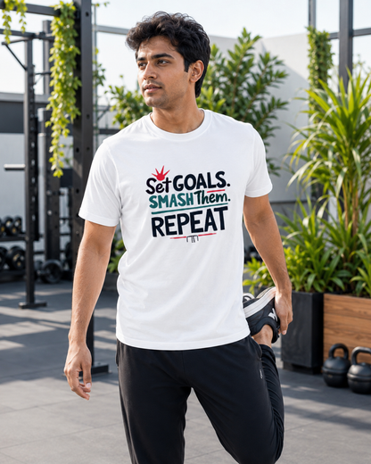 Gym Goals - Round Neck T-Shirt
