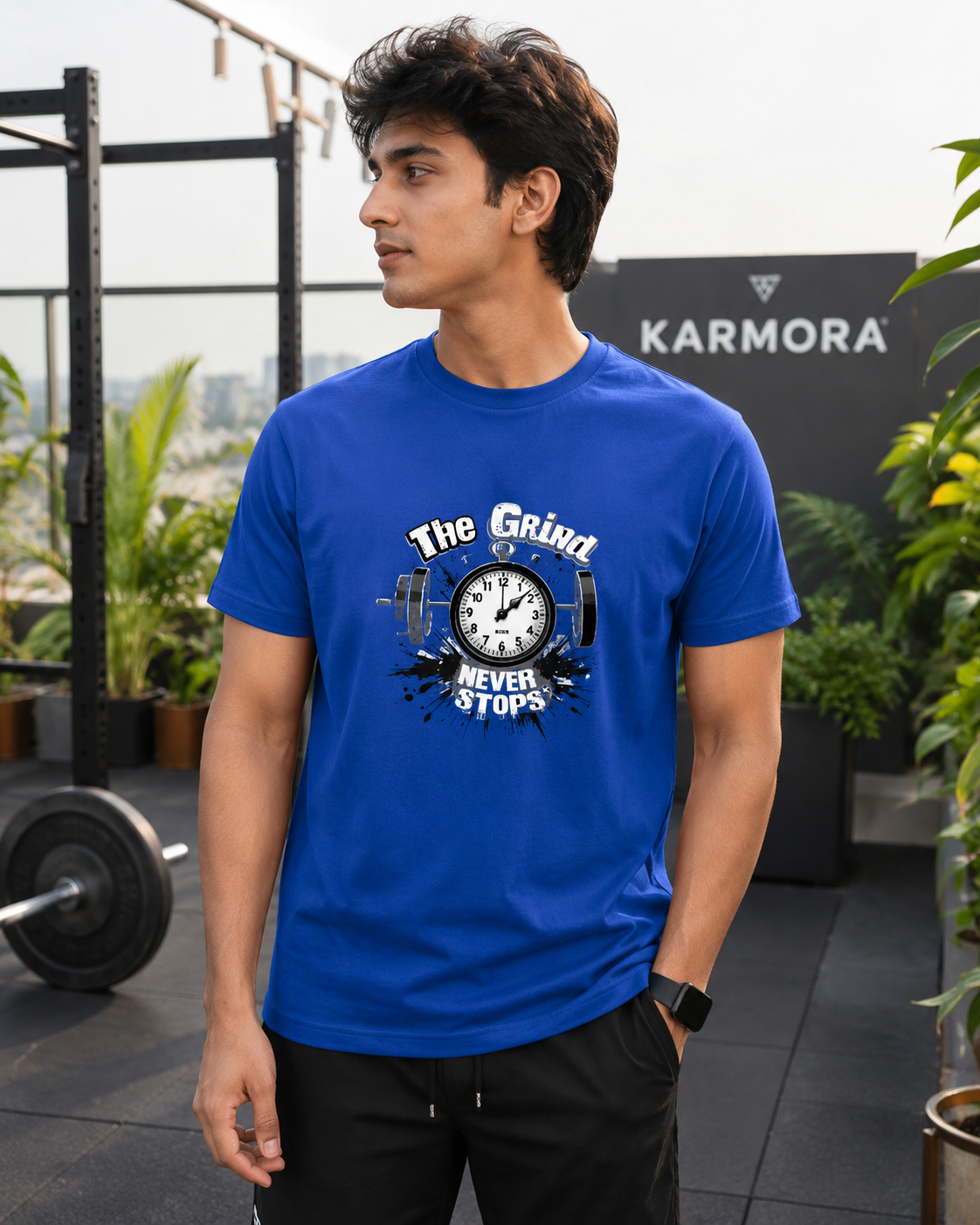 Gym Grind - Round Neck T-Shirt